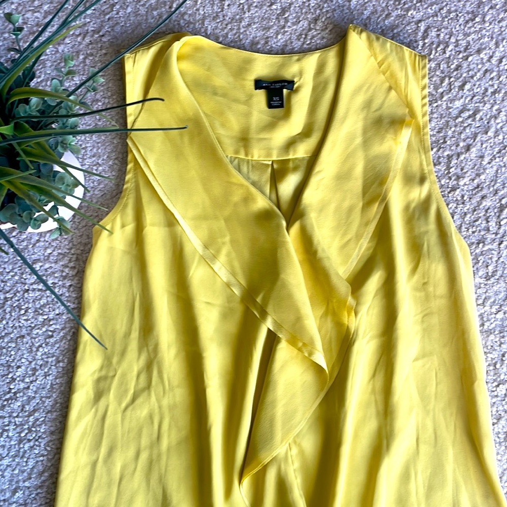 Ann Taylor Chartreuse Layered Top - Picture 3 of 7